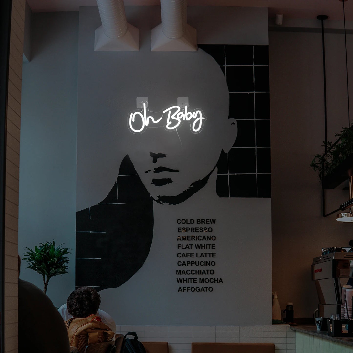 Oh Baby Neon Sign for Wall Decor Warm White Baby Nursery Room Decor Neon Light Birthday Party Baby Shower Room LED USB Neon