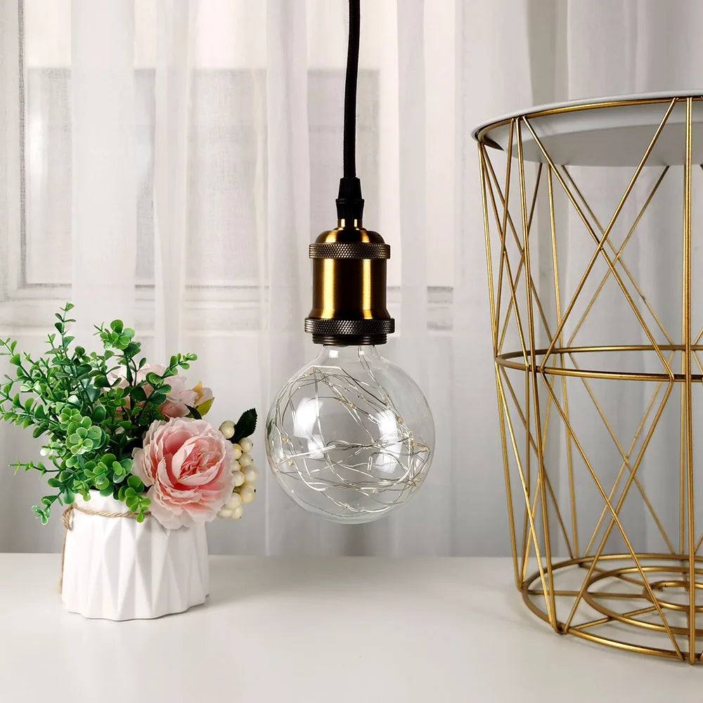 TIANFAN Vintage Led Bulb Starry Firework Edison Bulb Big Globe G95 3W Not Dimmable 2200Kelvin Super Warm Decorative Light Bulbs