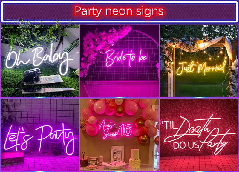Custom Number 0 1 2 3 4 5 6 7 8 9 Neon Sign Light for Wedding Birthday Commemoration Day Lights Party Wall Decor Lights