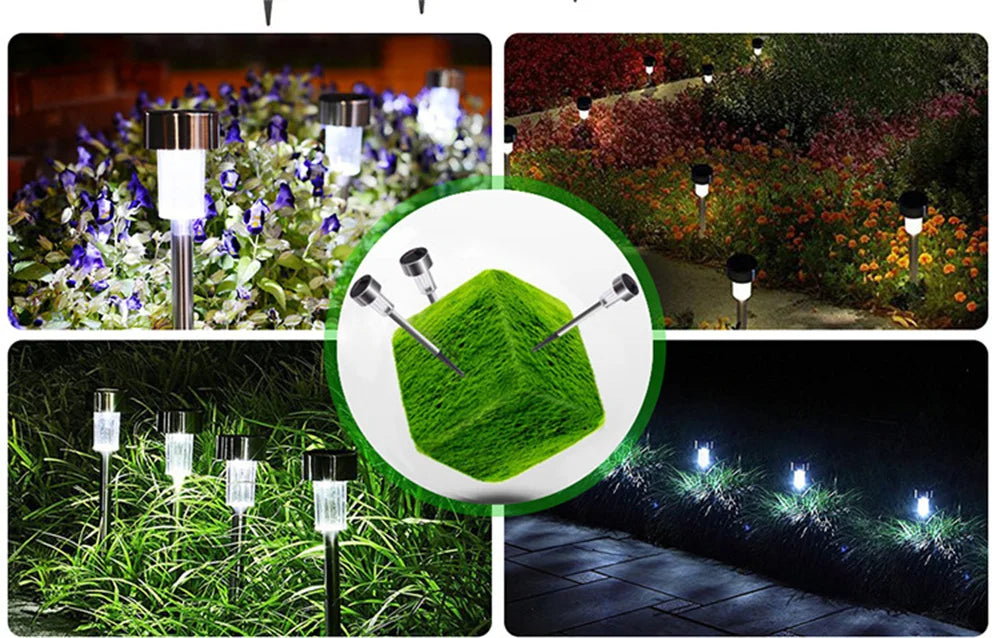 1~10PCS Solar Garden Light Outdoor Solar Powered Lamp Lanter Waterproof Landscape Lighting For Pathway Patio Yard Lawn