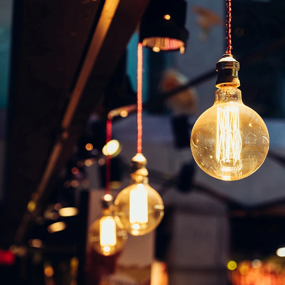 Dimmable Retro Edison Light Bulb E27 AC 220V 110V 40W Vintage Industrial Decor Filament Bulb Lamps A19 ST64 T10 T45 G80 G95 G125