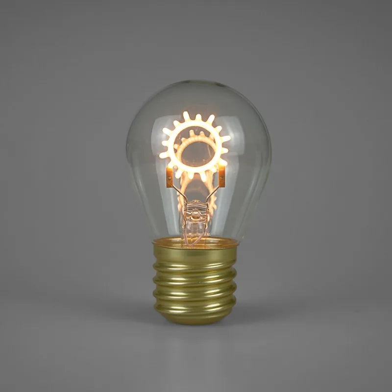 Edison A70 5V Decorative Lamp Led Vintage Tungsten Christmas Gift Cartoon Plastic Art Decorative Light Type-C Rechargeable Bulb