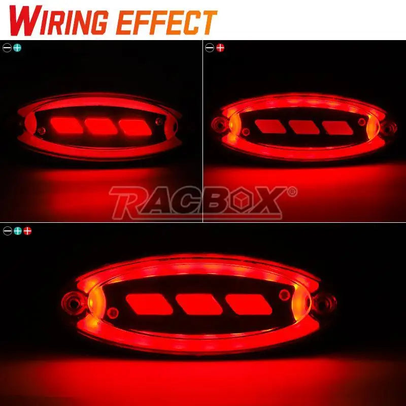LED Side Marker Lights Clearance Tail Brake Indicator Turn Signal Warning Taillight 12V 24V for Truck Trailer Tractor Lorries
