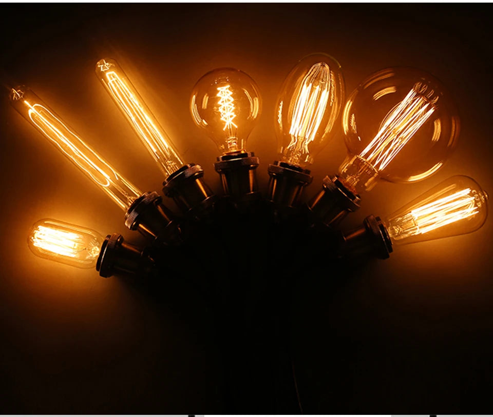 Retro Edison Bulb E27 220V 40W ST64 G80 G95 G125 Ampoule Vintage Edison Bulb Incandescent Lamp Filament Light Bulb Home Decor