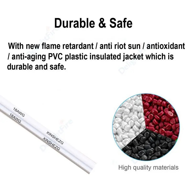 2Pin LED Strip Cable 26 24 22 20 18 AWG 12V Electrical Wire Flexible Flat Cable For 3528 5050 Single Color LED Strips Lamp Bulb