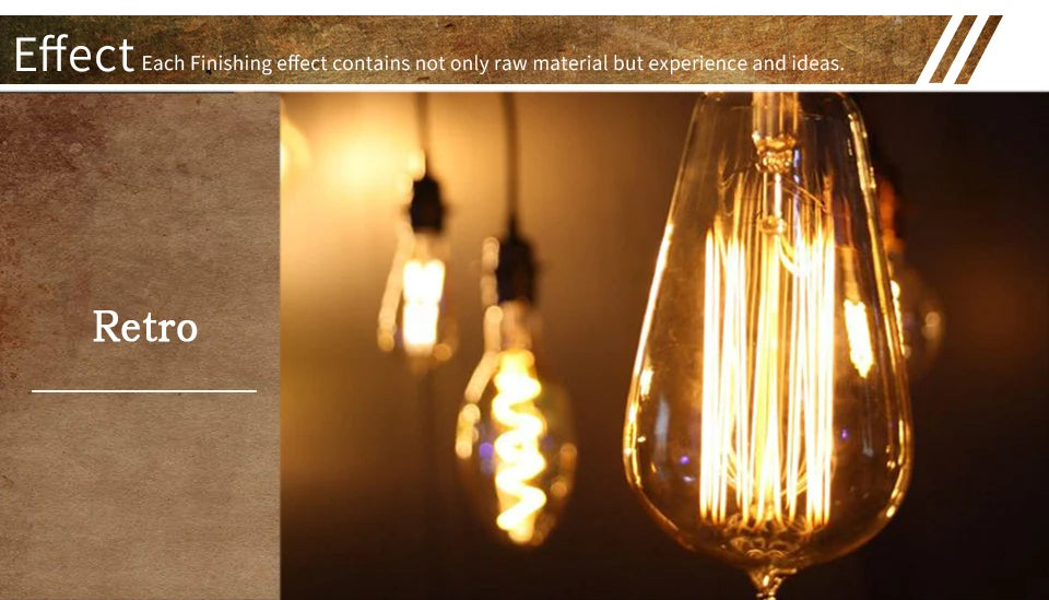 Retro Edison Bulb E27 220V 40W ST64 G80 T45 A19 Ampoule Vintage Edison Light Bulb Incandescent Lamp Filament Bulb Home Decor