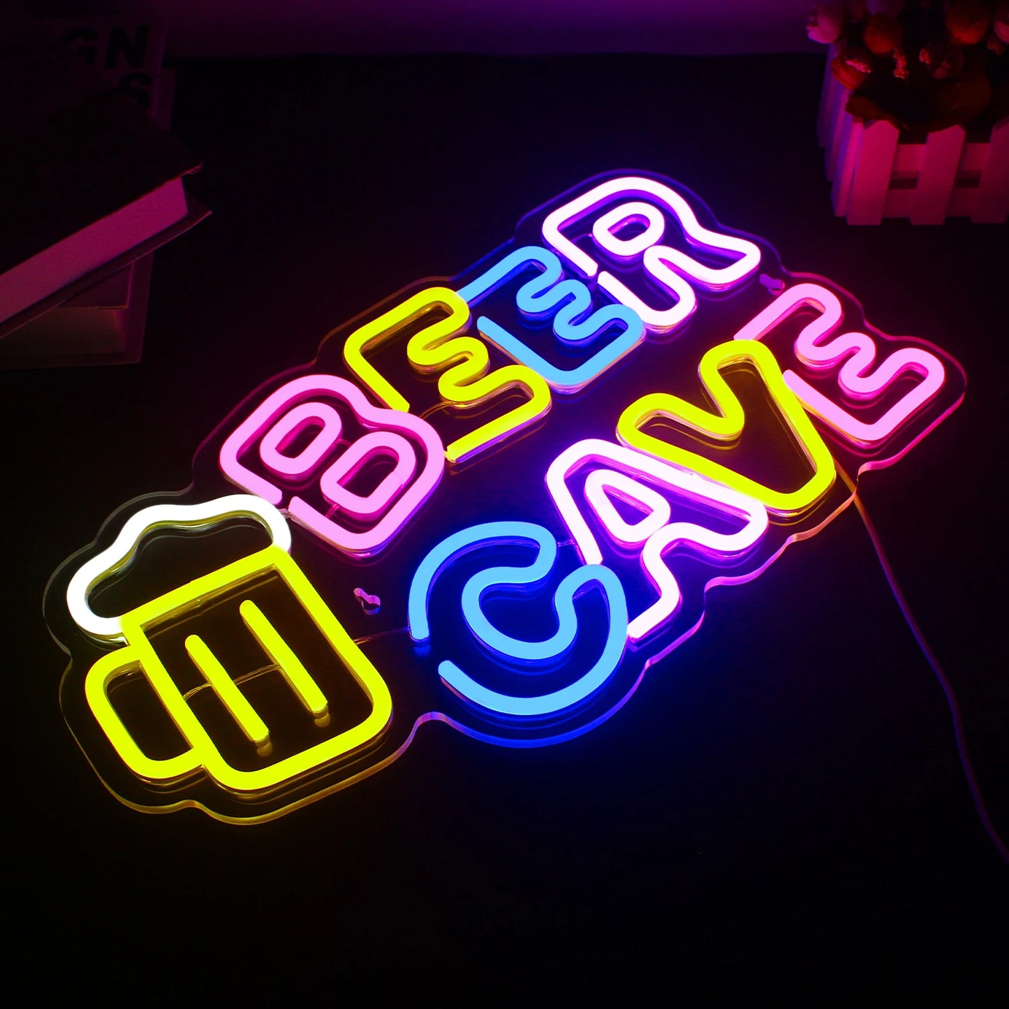 Beer Cheers Neon Sign Led Sign for Wall Decor Beer Man Cave Bar Home Pub Party Club Restaurant Shop Sign Bar Lights Wall Decor