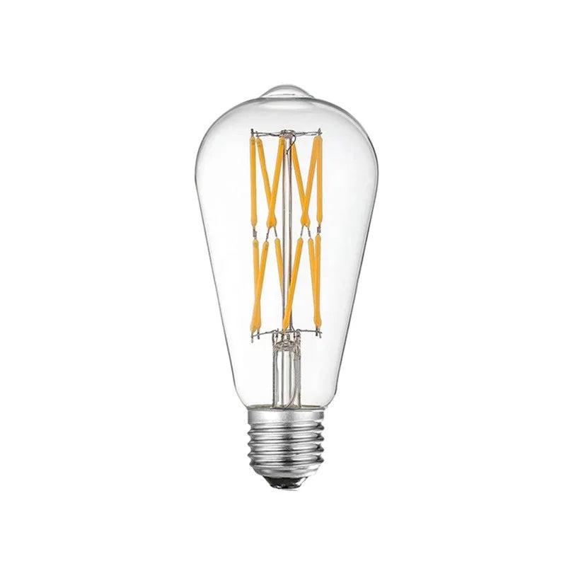 LED ST64 12W 16W DC 220V Warm White Yllow Dimmable Gold Filament Bulb E27 Light Vintage Edison Lamp Retro Gold Glass Appearance
