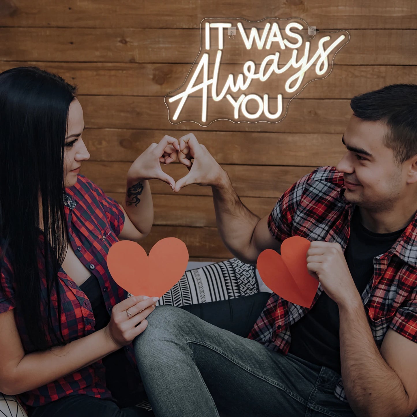 It Was Always You Neon Signs LED Wedding Boda Party Romantic Sign Lights Bedroom Room Decor Art Wall Oh Baby Decoration Lamp