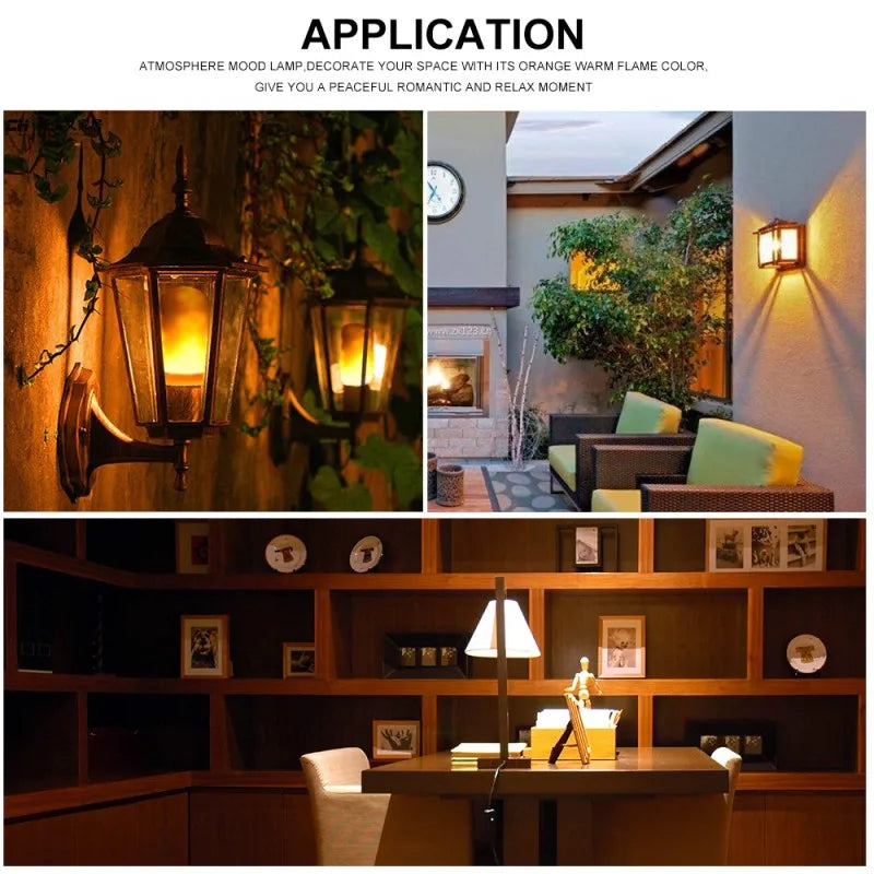 The latest E27 LED flame bulb Fire E14 Corn bulb Flicker LED light Dynamic flame effect 3W 5W 9W 85V-265V for home lighting
