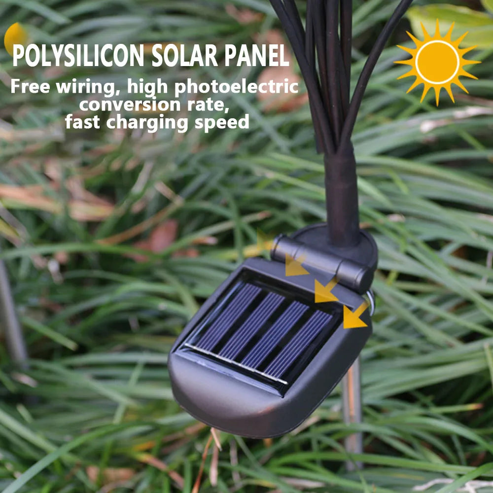 LED Solar Firefly Lights Outdoor Waterproof Solar Lawn Lamps Landscape Lights For Courtyard Garden DecorationChristmas Atmosphe