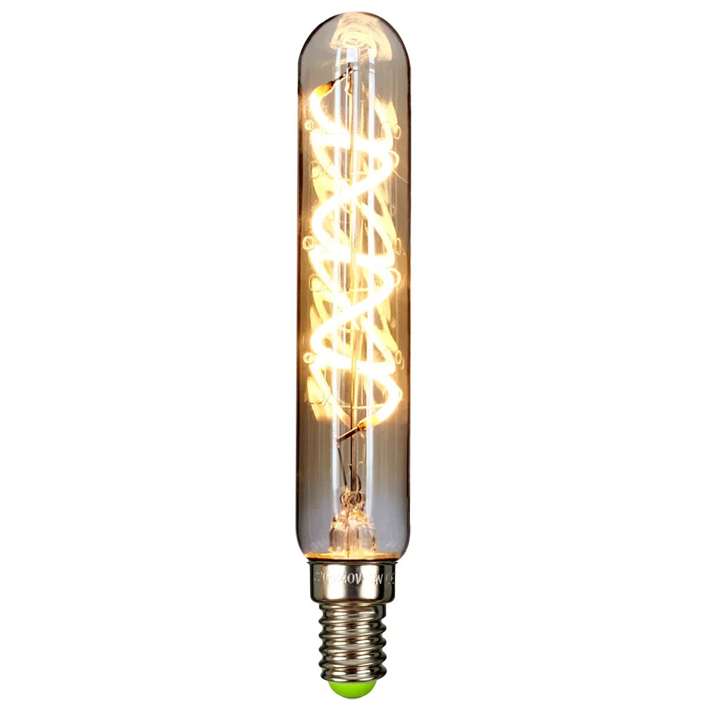 TIANFAN 2pc/Pack Led Bulb Vintage Light Bulb T20 Tubular 4W E14 Small Base Non Dimmable 220/240v E27 2700k Warm White