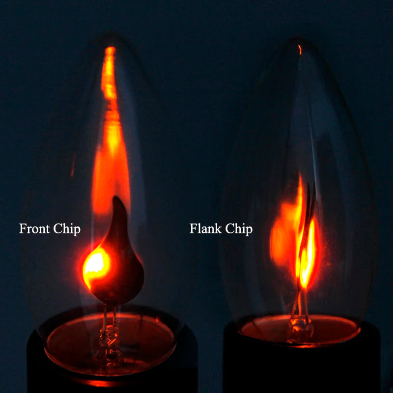 4PCS LED E14 E27 Edison bulb Candle Light Bulb Flame Effect Bulb 3W AC220V Decor Lighting Ampoule Candle Bulb Bedside Lamp