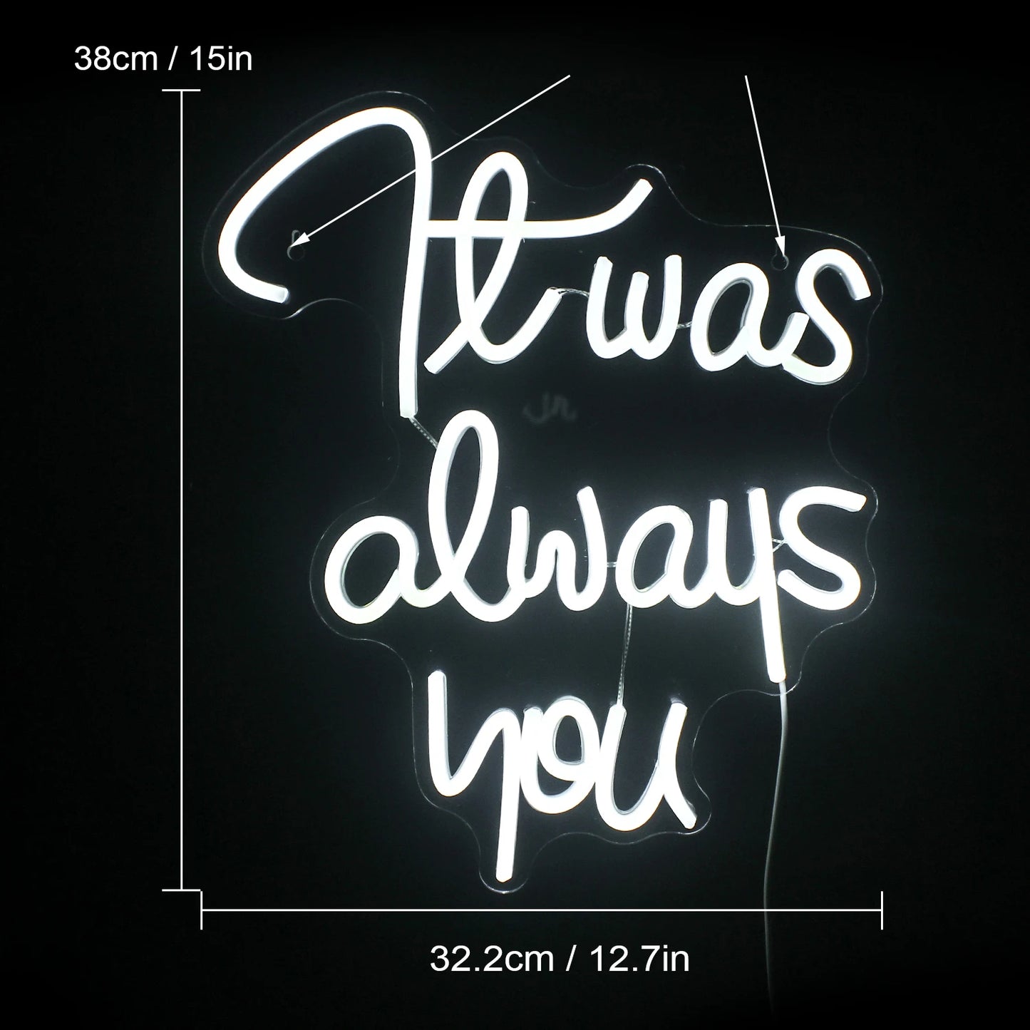 It Was Always You Neon Signs LED Wedding Boda Party Romantic Sign Lights Bedroom Room Decor Art Wall Oh Baby Decoration Lamp