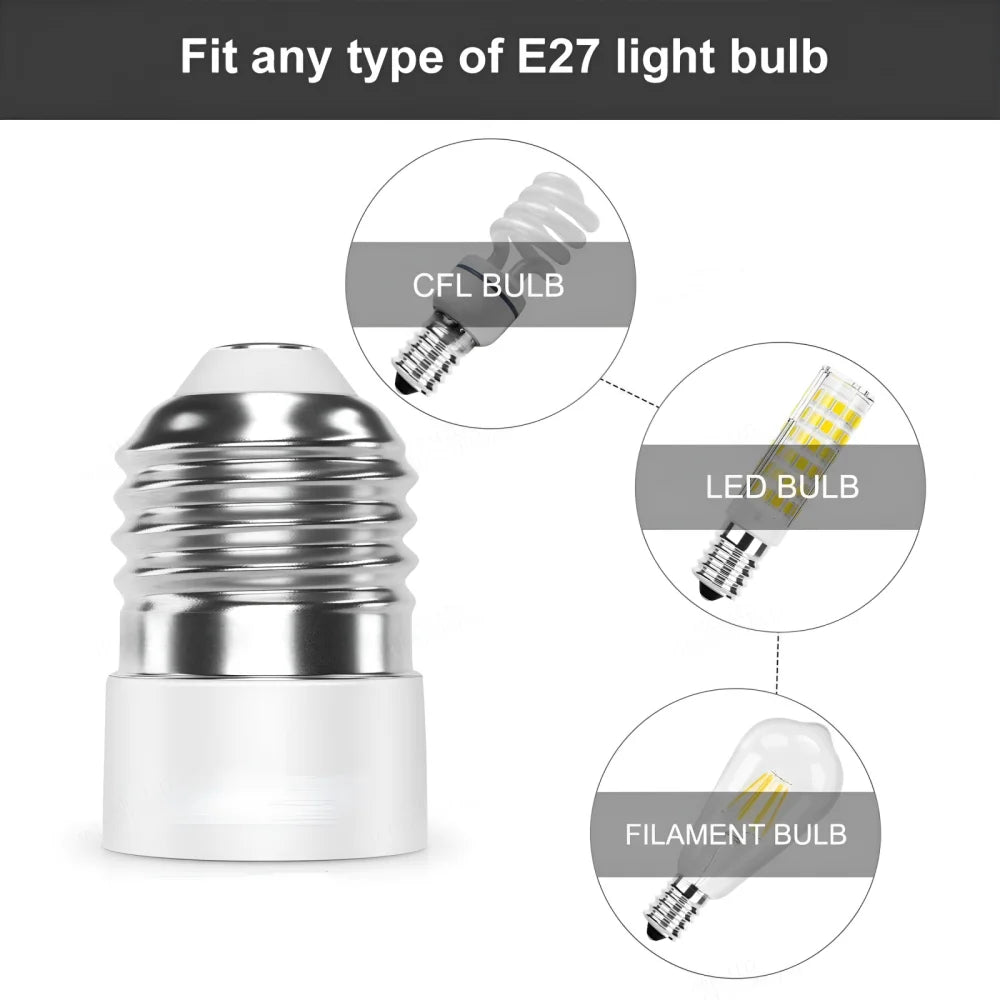 E27 TO E14 LED Bulb Lamp Holder 2 in 1/3 in 1/4 in 1/5 in 1 E27 Base Socket Splitter LED Lamp Socket Light Bulb Adapter Holder