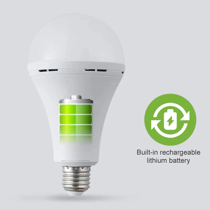 E27 Rechargeable LED Lamp Bulbs 7W 9W 12W 15W High Brightness Emergency Light Bulb Outdoor Camping Fishing Portable Lamps Lights