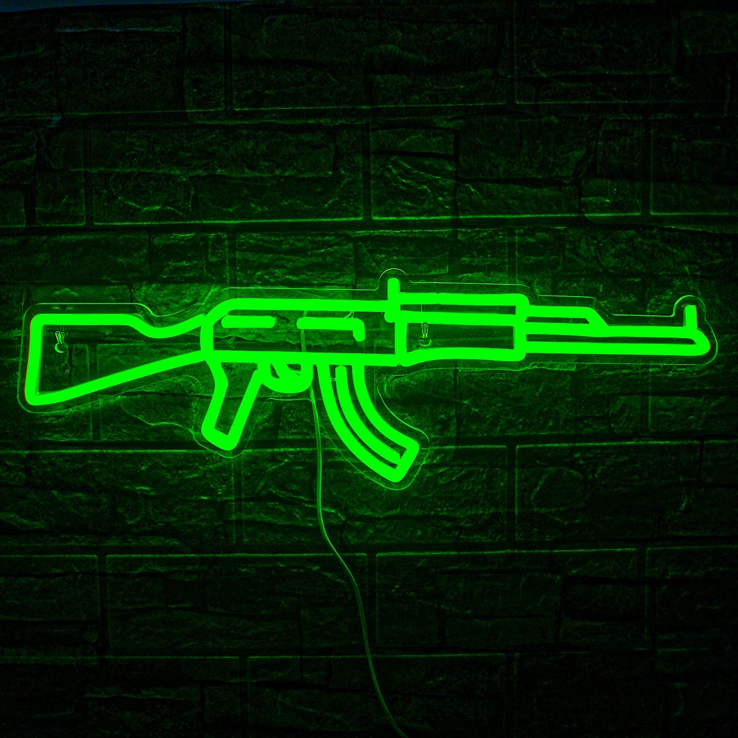 Gun Neon Sign art Neon Light Led AK 47 Cool Hanging Night Light Boys Playroom Home Store Party Personality BAR Wall Decor Lamps