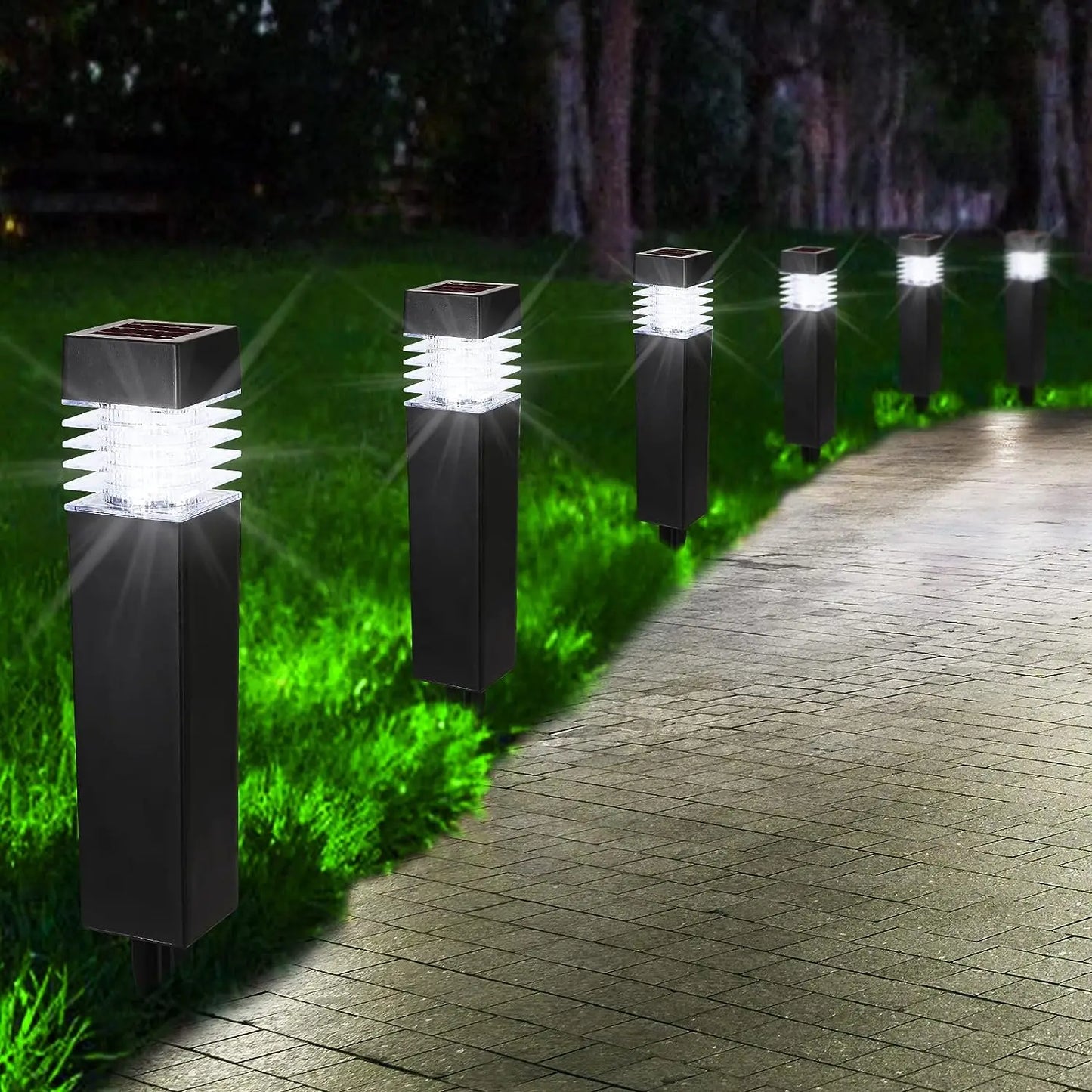 Solar Garden Lights LED Solar Pathway Lights Outdoor IP65 Waterproof Landscape Lighting Decor for Backyard Walkway Driveway