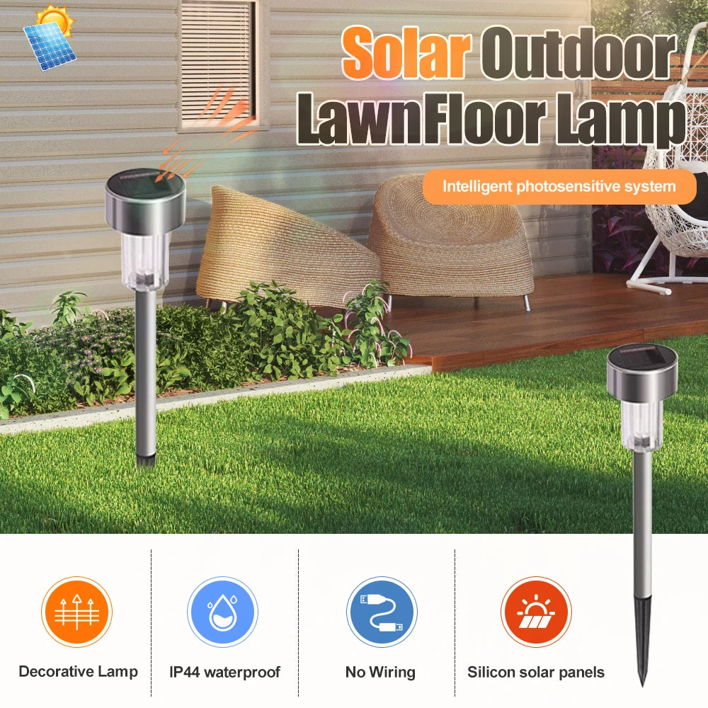 1~10PCS Solar Garden Light Outdoor Solar Powered Lamp Lanter Waterproof Landscape Lighting For Pathway Patio Yard Lawn