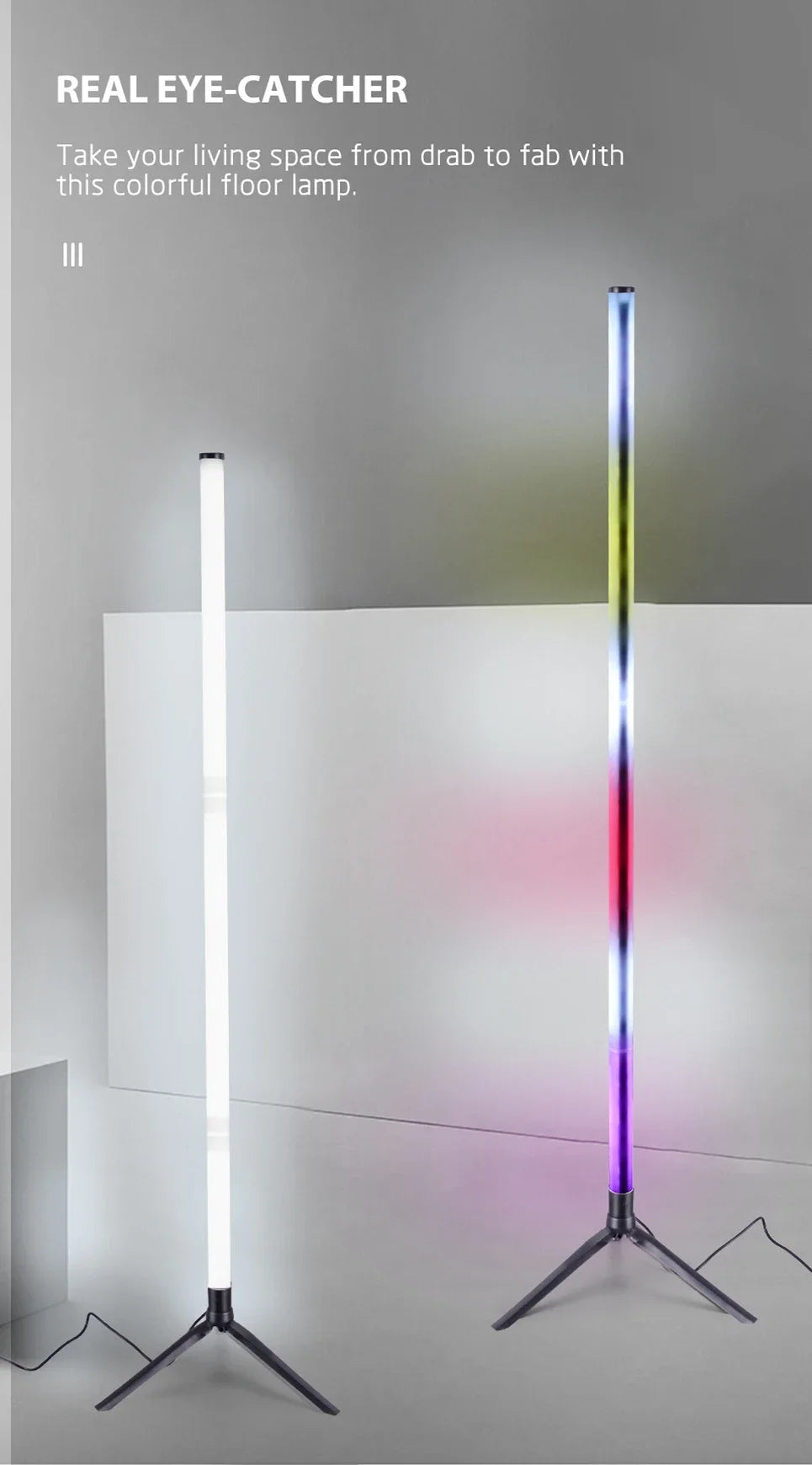 LED Floor Lamp Living Room RGB+WW+CW for Room Decoration USB Power Supply Nordic Houses Decoration RGB Atmosphere Floor Lights