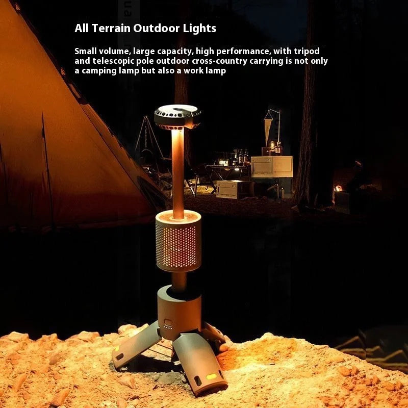 Telescopic Camping Light 10000mAh Portable Lanterns LED Adventure Hiking Fishing Tents Campsite Ambiance Lamp with Magnet Tripod