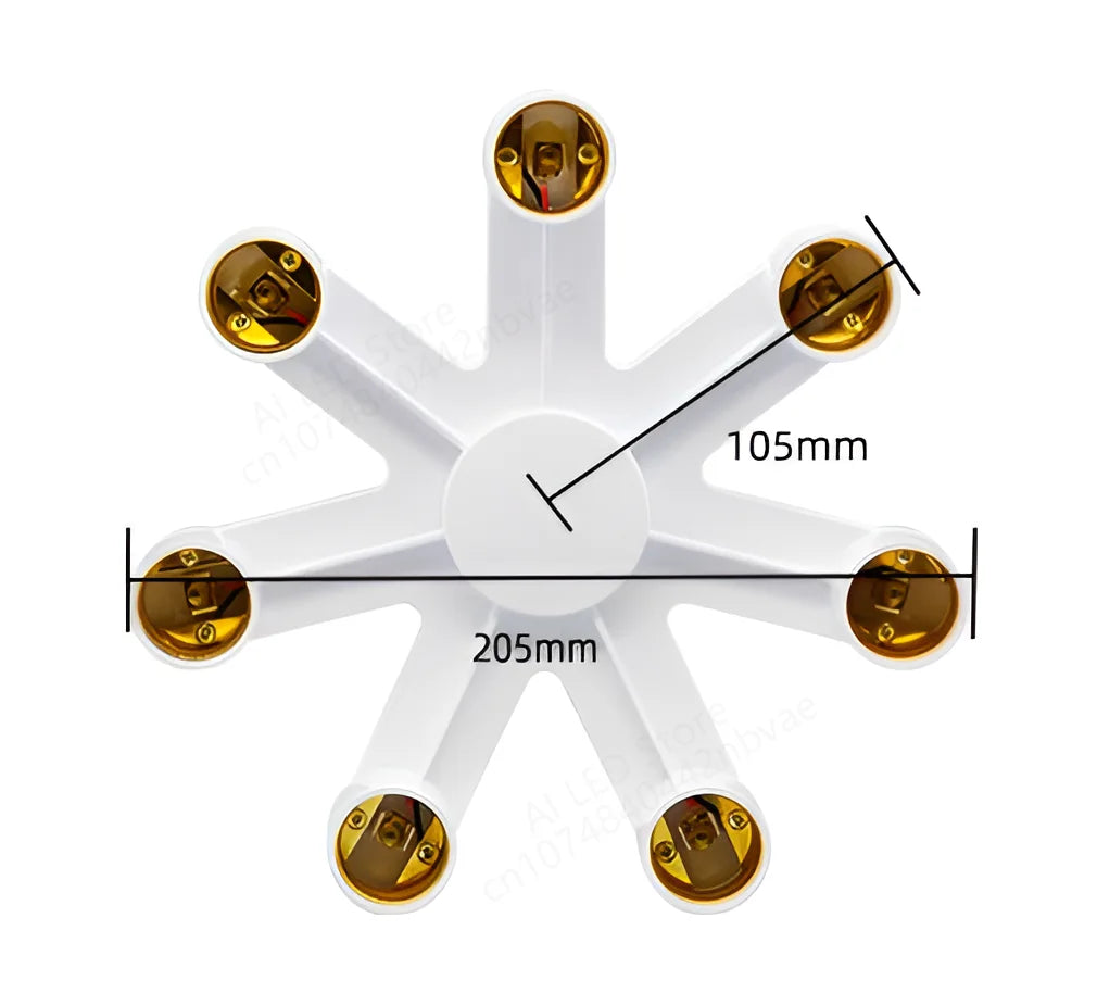 E27 LED Bulb Lamp Holder 3 in 1/4 in 1/5 in 1/ 6 in 1 85-265v E27 Base Socket Splitter LED Lamp Socket Light Bulb Adapter Holder