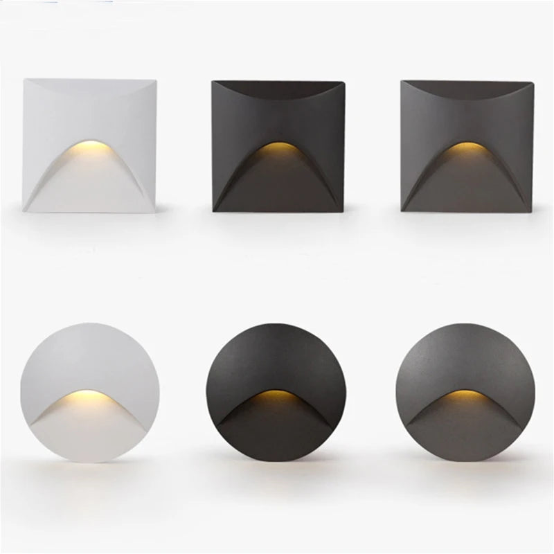 Night Light Led Wall Lamp Stair Light AC 85-265V Step Lamp Corridor Lighting Indoor Wall Lighting Recessed for Bedroom Closets