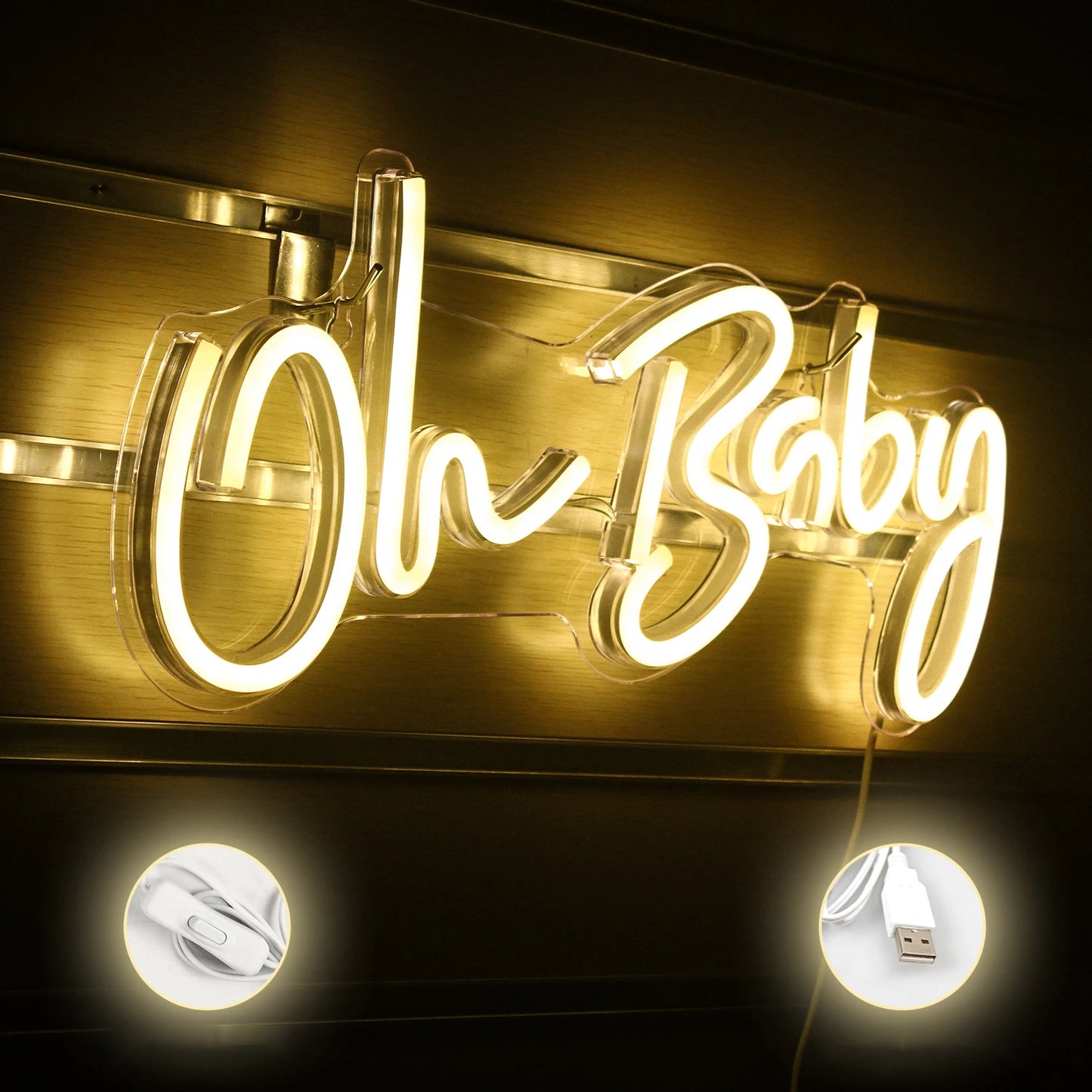 It Was Always You Neon Signs LED Wedding Boda Party Romantic Sign Lights Bedroom Room Decor Art Wall Oh Baby Decoration Lamp