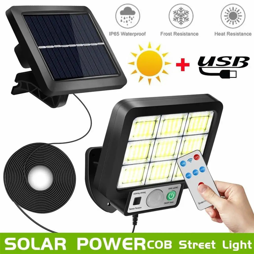 Usb Solar Street Lights Outdoor Solar Lamp Waterproof Motion Sensor Security Lighting For Garden Patio Path Yard