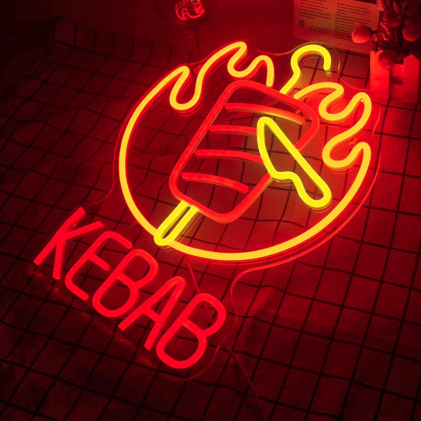 Fast Food Restaurant Neon Wall Art Decoration Hot Dogs Tacos BBQ Room Decor For Party Decoration Commercial Street Shop Lighting