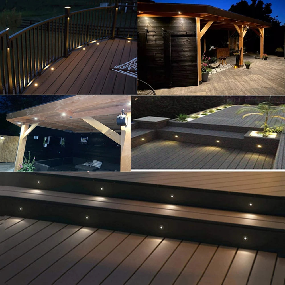 1W Recessed Underground LED Lights IP67 Waterproof Underground Lamp DC12V Outdoor Garden Stair Spot Light with Driver 110V 220V
