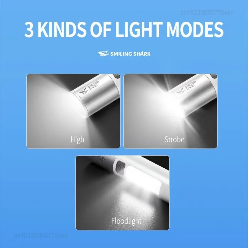 Xiaomi Outdoor Flashlight Portable Strong Light Variable Focus with Floodlight Side Lights Mini Flashlight Lamp High Brightness