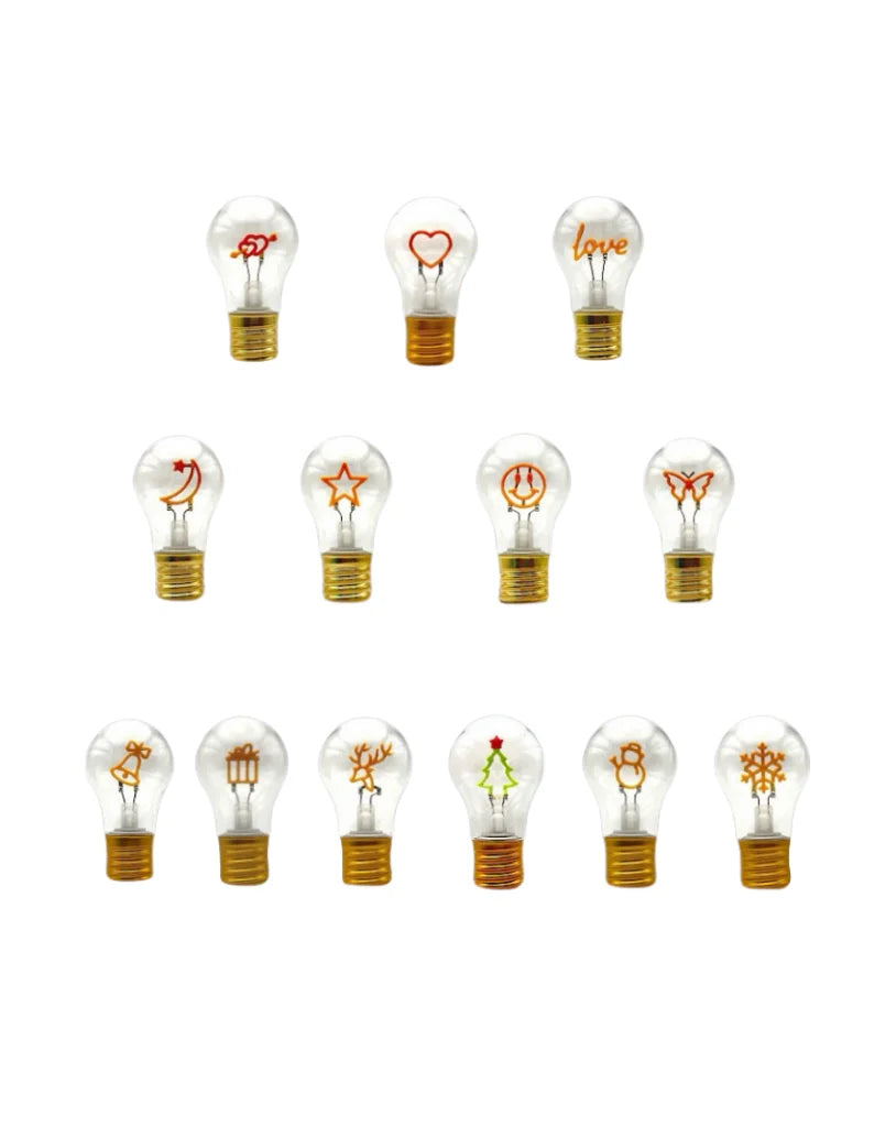 Edison A70 5V Decorative Lamp Led Vintage Tungsten Christmas Gift Cartoon Plastic Art Decorative Light Type-C Rechargeable Bulb