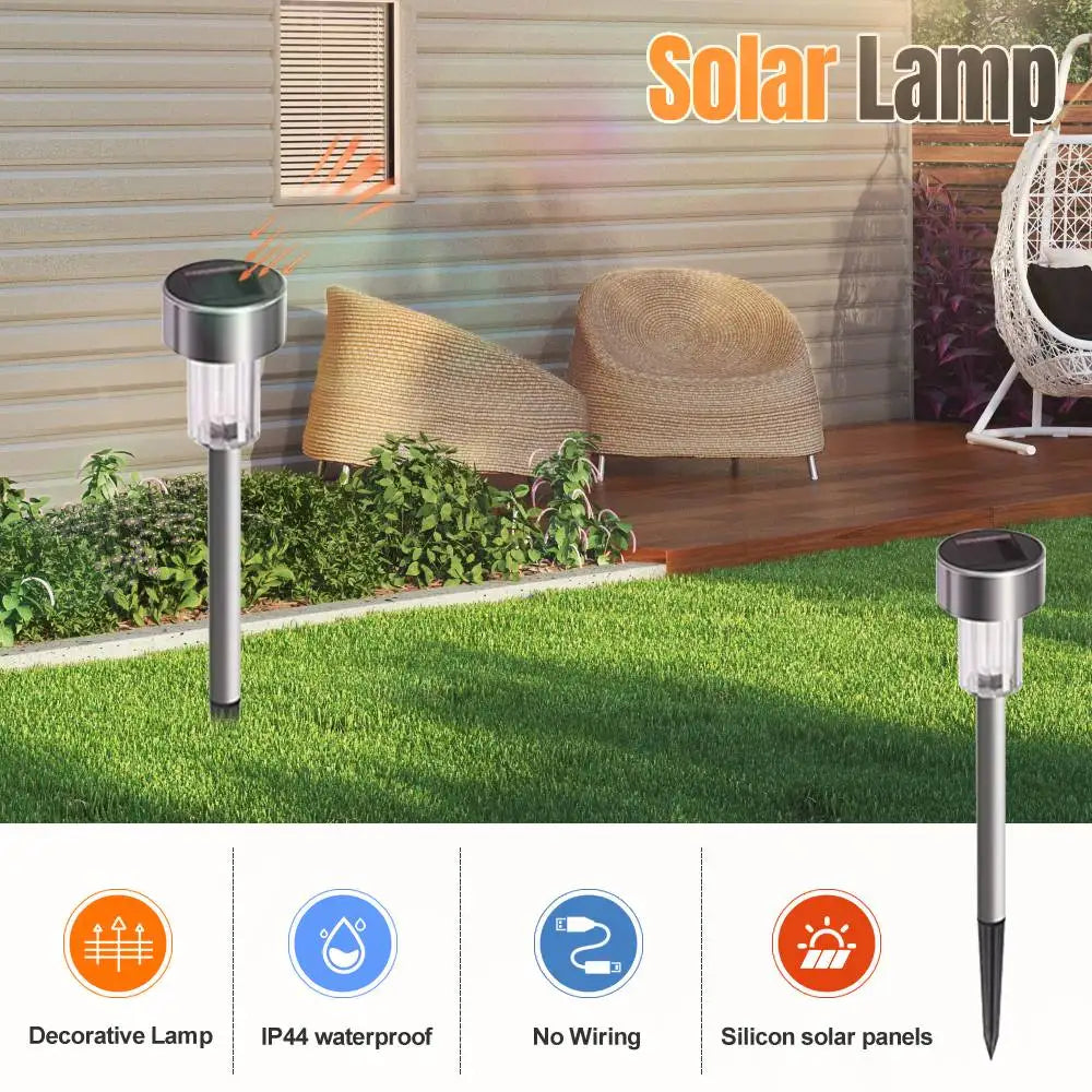 1~10PCS Solar Garden Light Outdoor Solar Powered Lamp Lanter Waterproof Landscape Lighting For Pathway Patio Yard Lawn