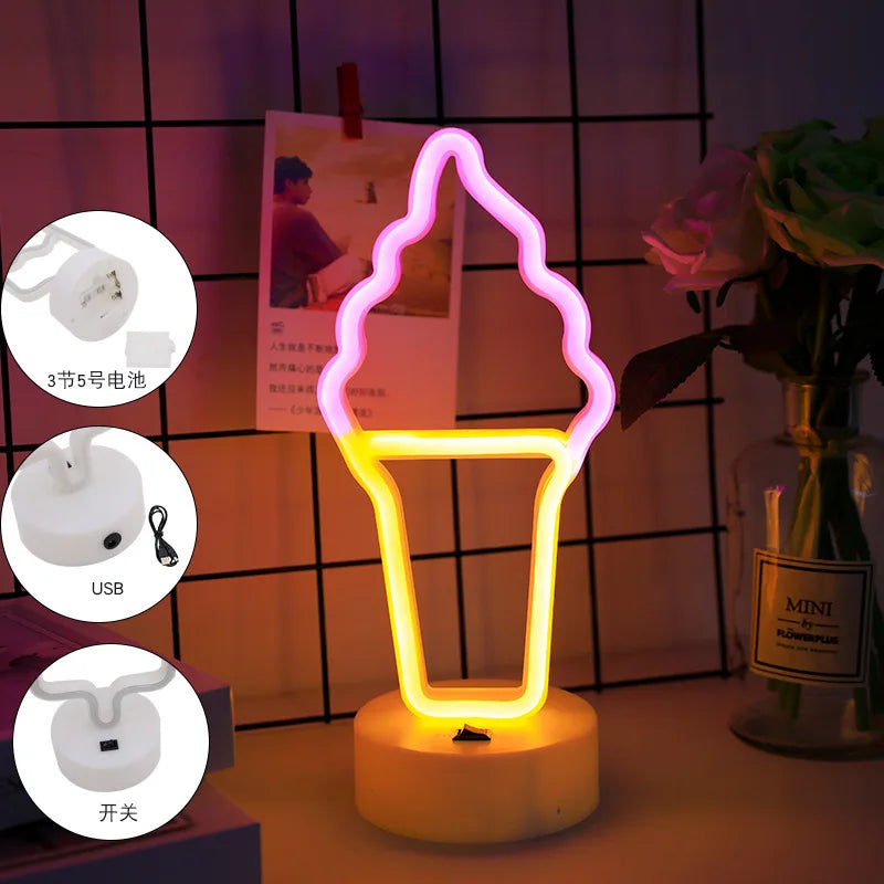 LED Neon Guitar Night Light Wall Hanging Neon Sign for Kids Room Home Party Bar Wedding Decoration Christmas Gift Neon Lamp