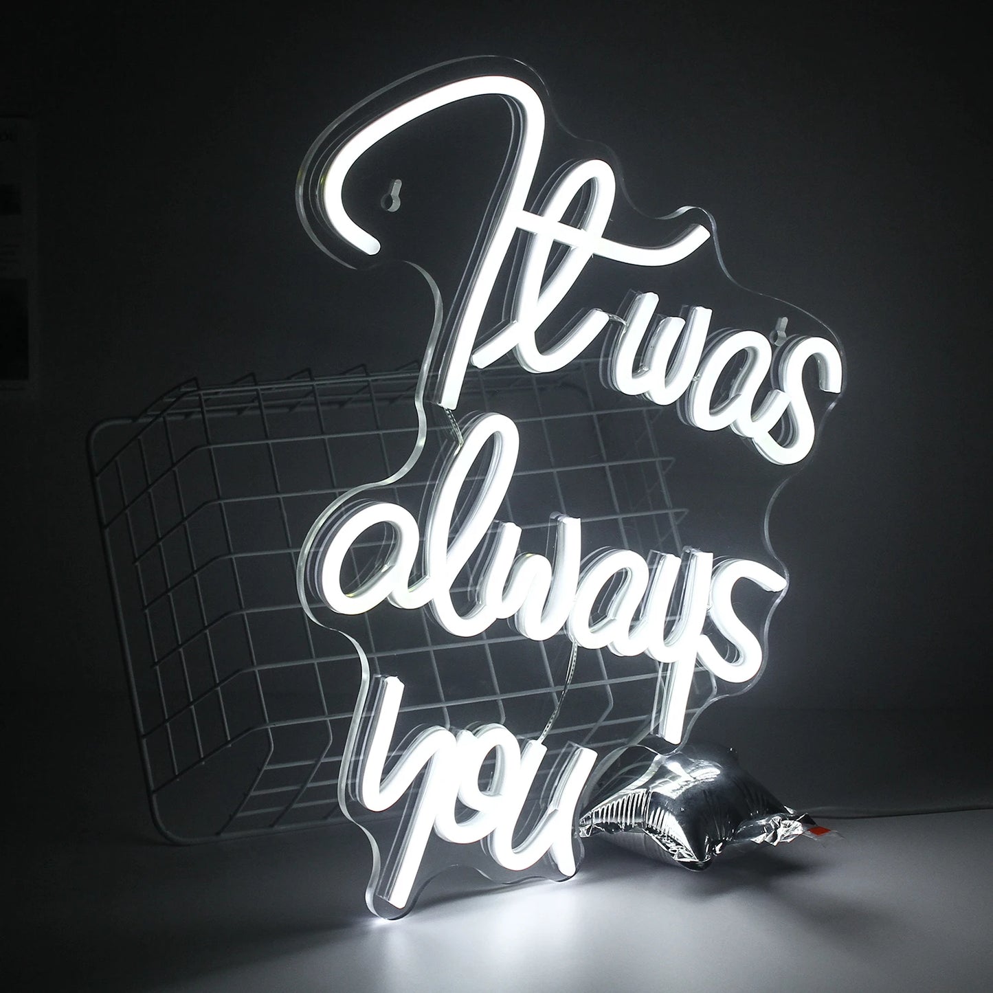 It Was Always You Neon Signs LED Wedding Boda Party Romantic Sign Lights Bedroom Room Decor Art Wall Oh Baby Decoration Lamp