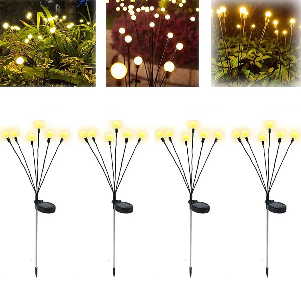 8/10LED Solar Light Outdoor Waterproof Garden Decoration Landscape Lights Firefly Garden Lamp Courtyard Garden Decor