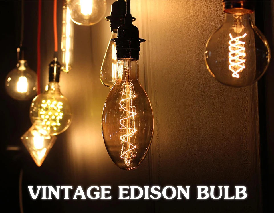 Retro Edison Bulb E27 220V 40W ST64 G80 T45 A19 Ampoule Vintage Edison Light Bulb Incandescent Lamp Filament Bulb Home Decor