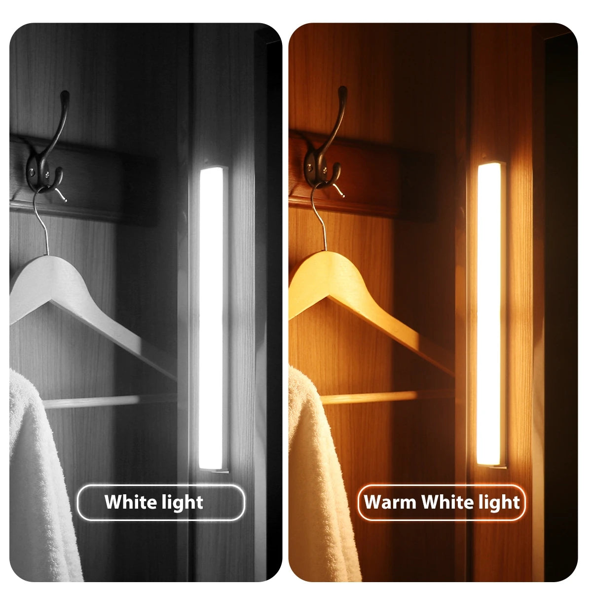 Under Cabinet Light Motion Sensor Light Rechargeable Magnetic Led Night Light Closet Light Kitchen Bedroom Lighting Wall Lamp