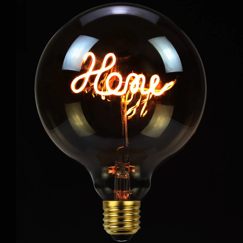 TIANFAN Led Bulbs Vintage Light Bulb Big Globe Alphabet Filament 4W Dimmable 110V 220V Edison Bulb Decorative Light Bulb