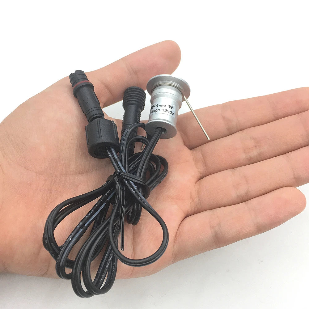 1W Recessed Underground LED Lights IP67 Waterproof Underground Lamp DC12V Outdoor Garden Stair Spot Light with Driver 110V 220V