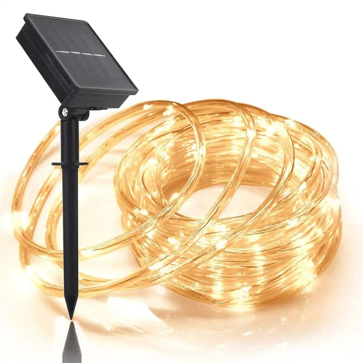 32m Solar Powered Rope Strip Lights Waterproof Tube Rope Garland Fairy Light Strings for Outdoor Indoor Garden Christmas Decor