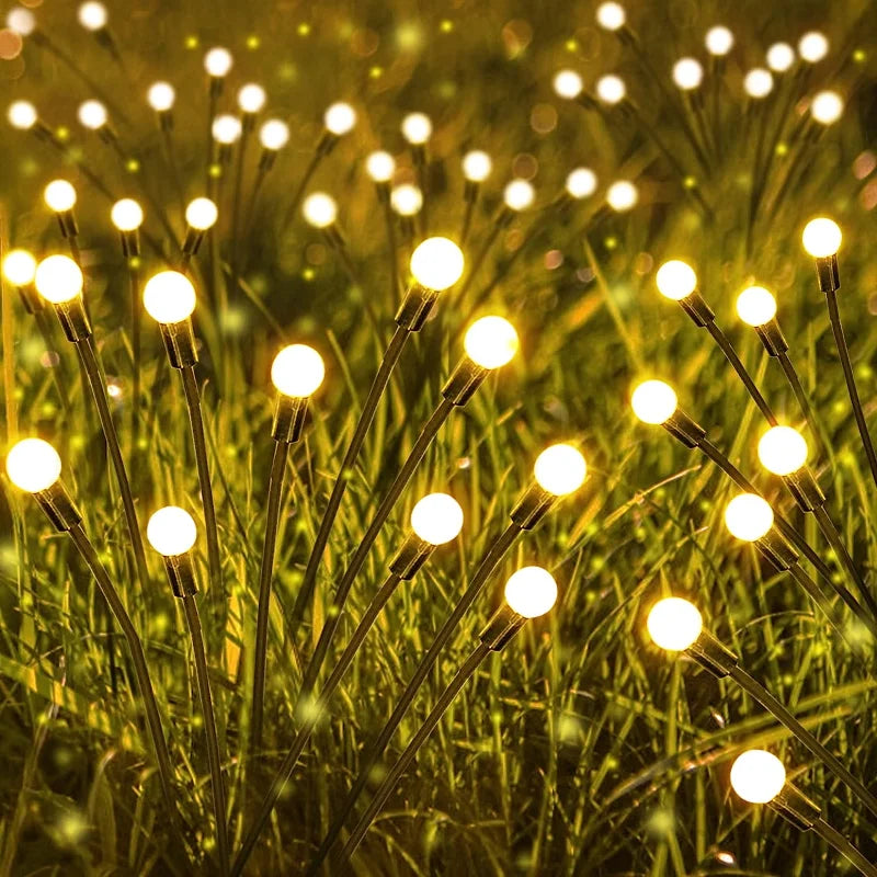 LED Solar Firefly Lights Outdoor Waterproof Solar Lawn Lamps Landscape Lights For Courtyard Garden DecorationChristmas Atmosphe