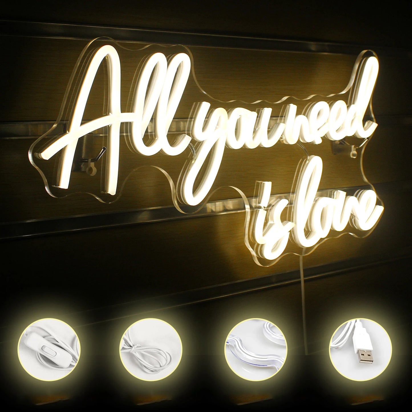 It Was Always You Neon Signs LED Wedding Boda Party Romantic Sign Lights Bedroom Room Decor Art Wall Oh Baby Decoration Lamp