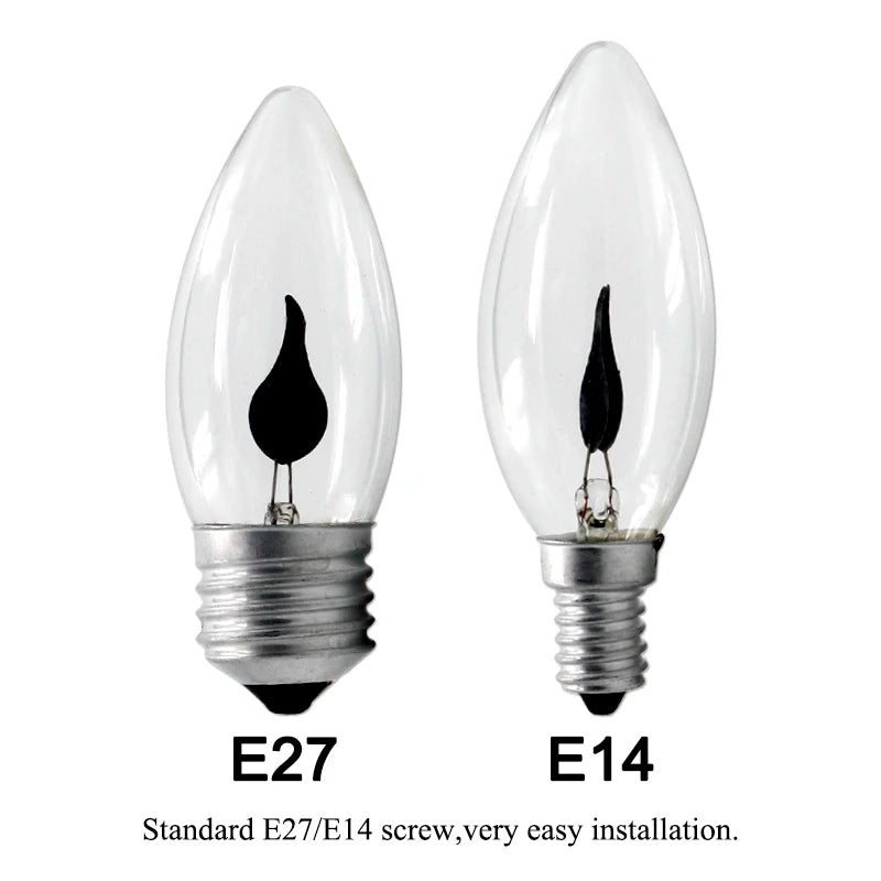 4PCS LED E14 E27 Edison bulb Candle Light Bulb Flame Effect Bulb 3W AC220V Decor Lighting Ampoule Candle Bulb Bedside Lamp