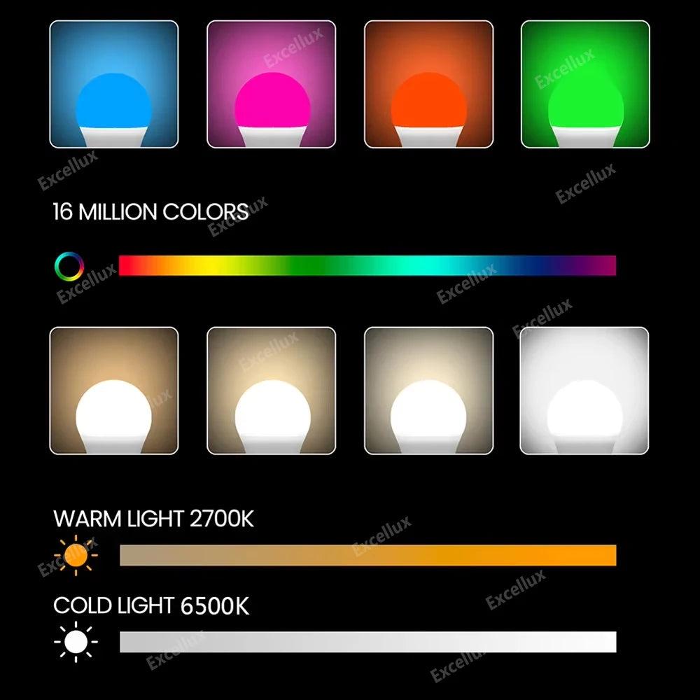 EWelink E27 E14 GU10 Bulb WiFi Zigbee, Dimmable Light LED lamps 3000-6500k RGB,LED Bulbs,Candle Lamp Spot Light Voice With Alexa