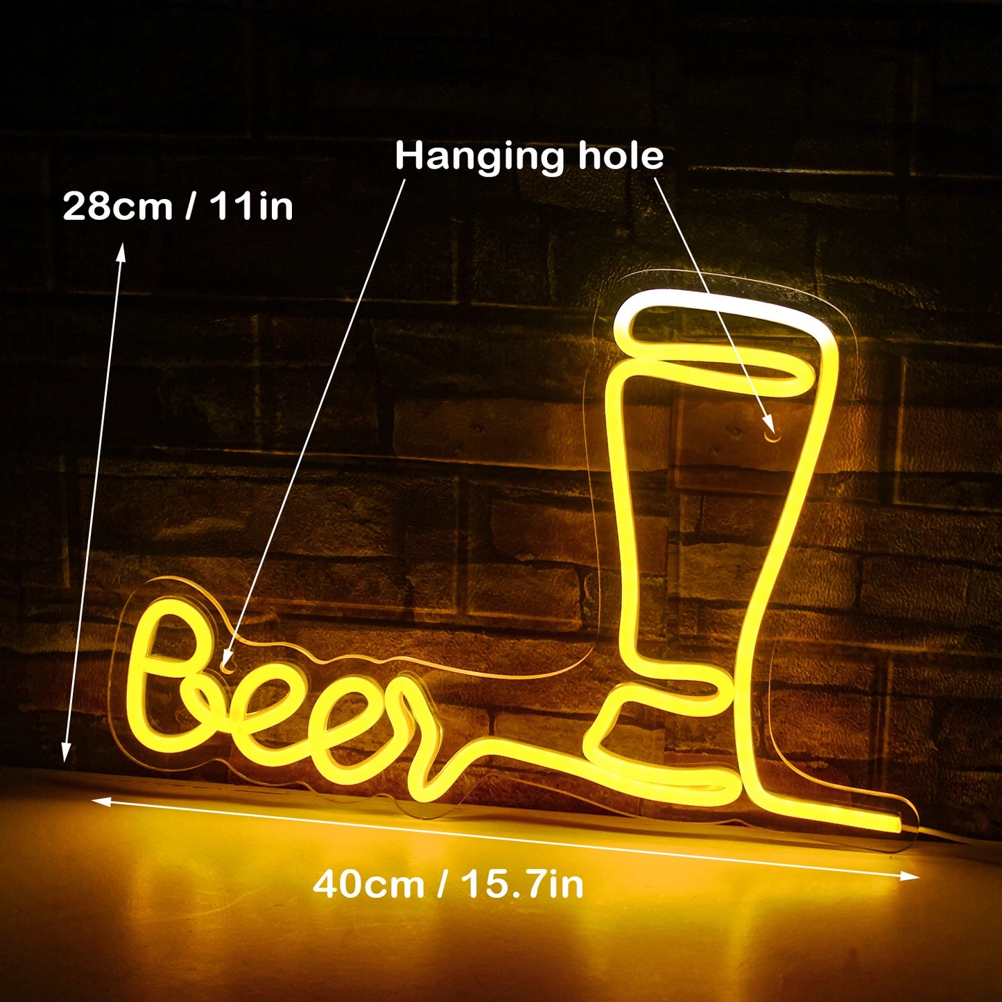 Beer Time Led Neon Sign Shop Bar Restaurant Hotel Decorative Light Neon Bedroom Wall Kitchen Personalized Decor Night Light USB