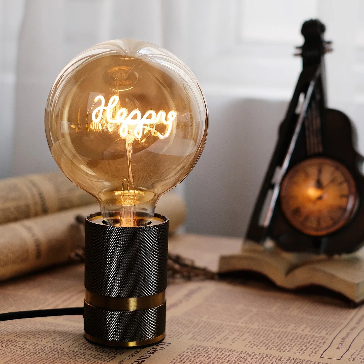 TIANFAN Led Bulbs Vintage Light Bulb Big Globe Alphabet Filament 4W Dimmable 110V 220V Edison Bulb Decorative Light Bulb