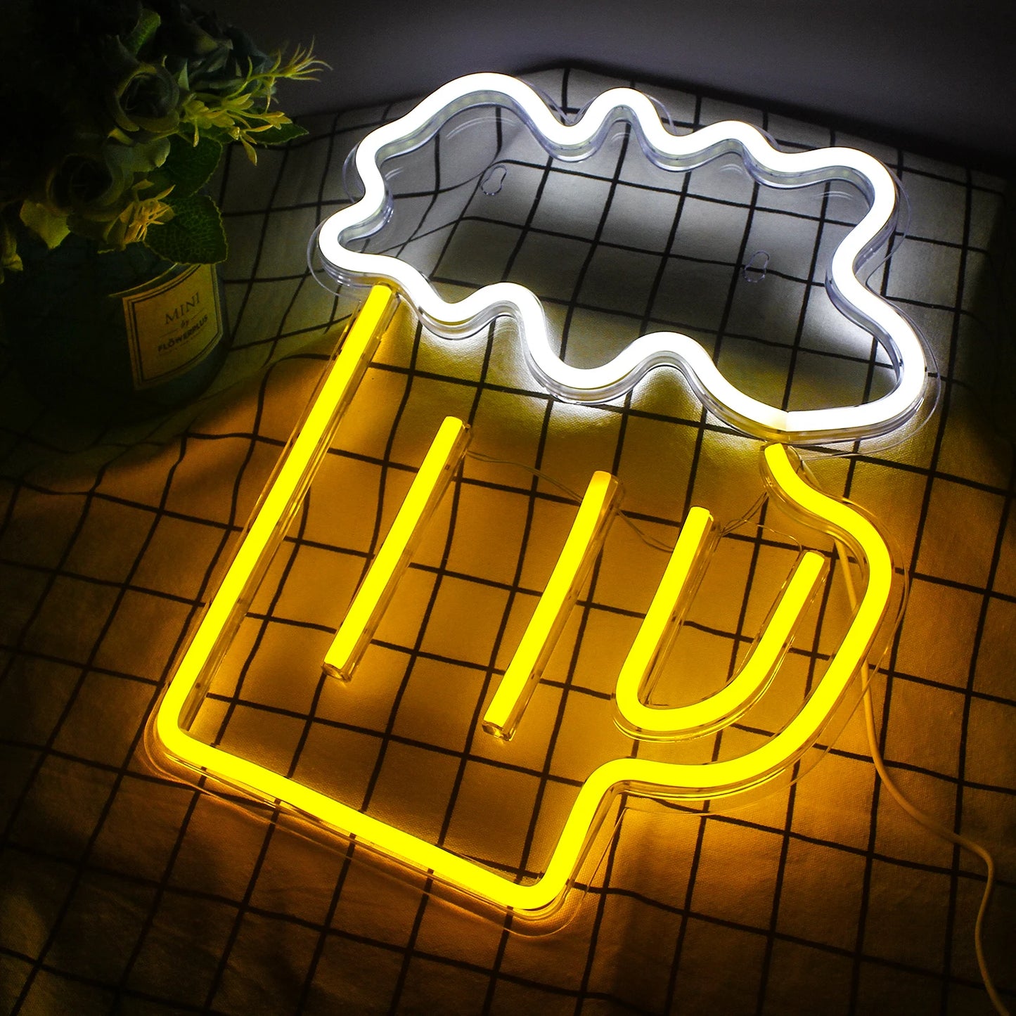 Beer Time Led Neon Sign Shop Bar Restaurant Hotel Decorative Light Neon Bedroom Wall Kitchen Personalized Decor Night Light USB