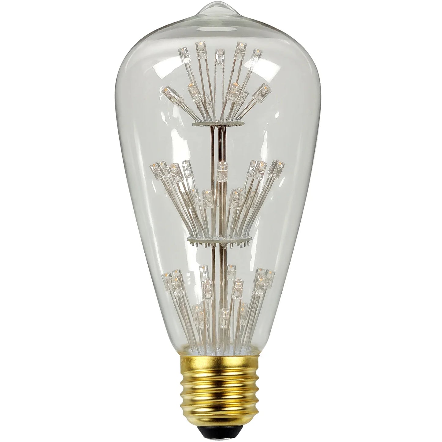 TIANFAN Edison Bulb ST64 Vintage Led Bulb 3W Starry Firework Decorative Light Bulb 110V 220V E26 E27 Teardrop